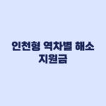 인천형 역차별 해소 지원금 5만 원 대상 신청일 지급일