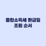 종합소득세 환급일 6월 5일 조회 순서