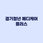 경기청년 메디케어 플러스 신청 전 대상 금액 기간 확인