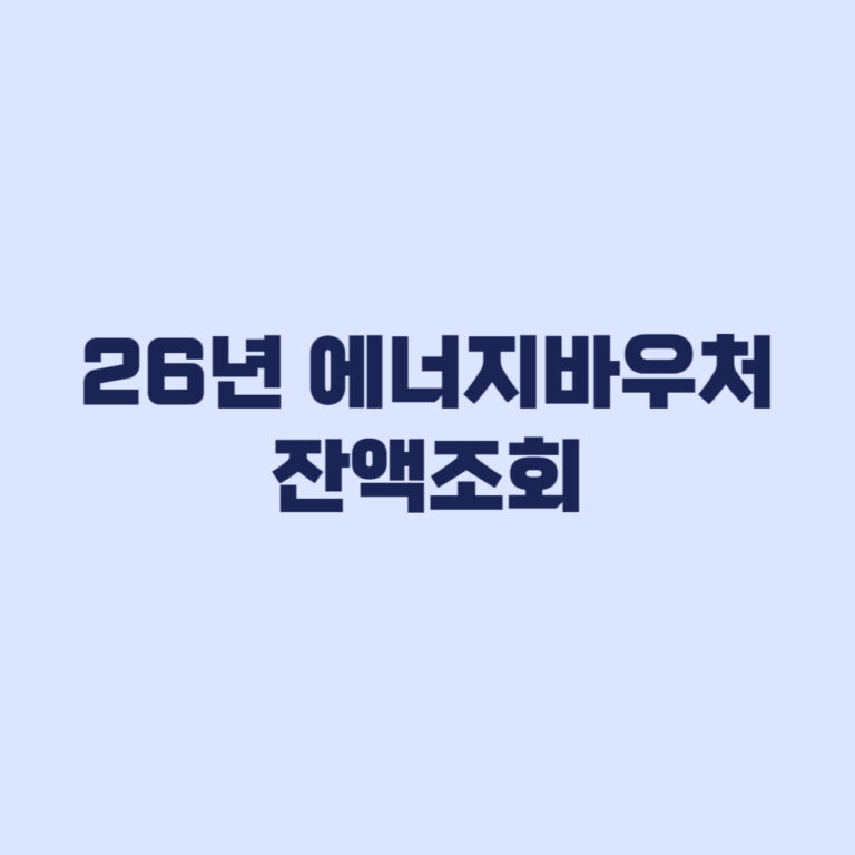 에너지바우처 잔액조회 안 될 때 입력정보와 사용기간 확인