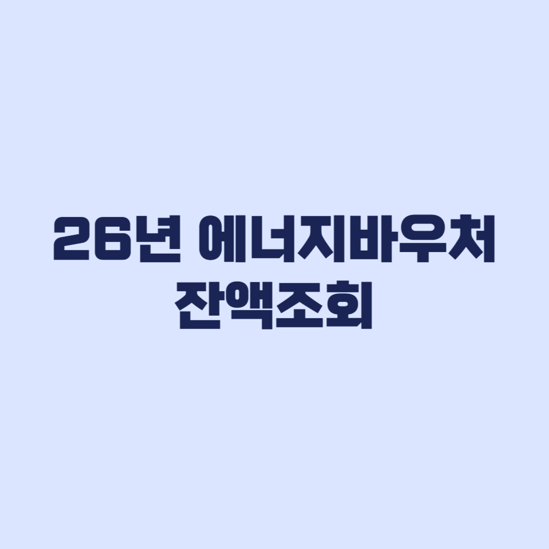 에너지바우처 잔액조회 안 될 때 입력정보와 사용기간 확인