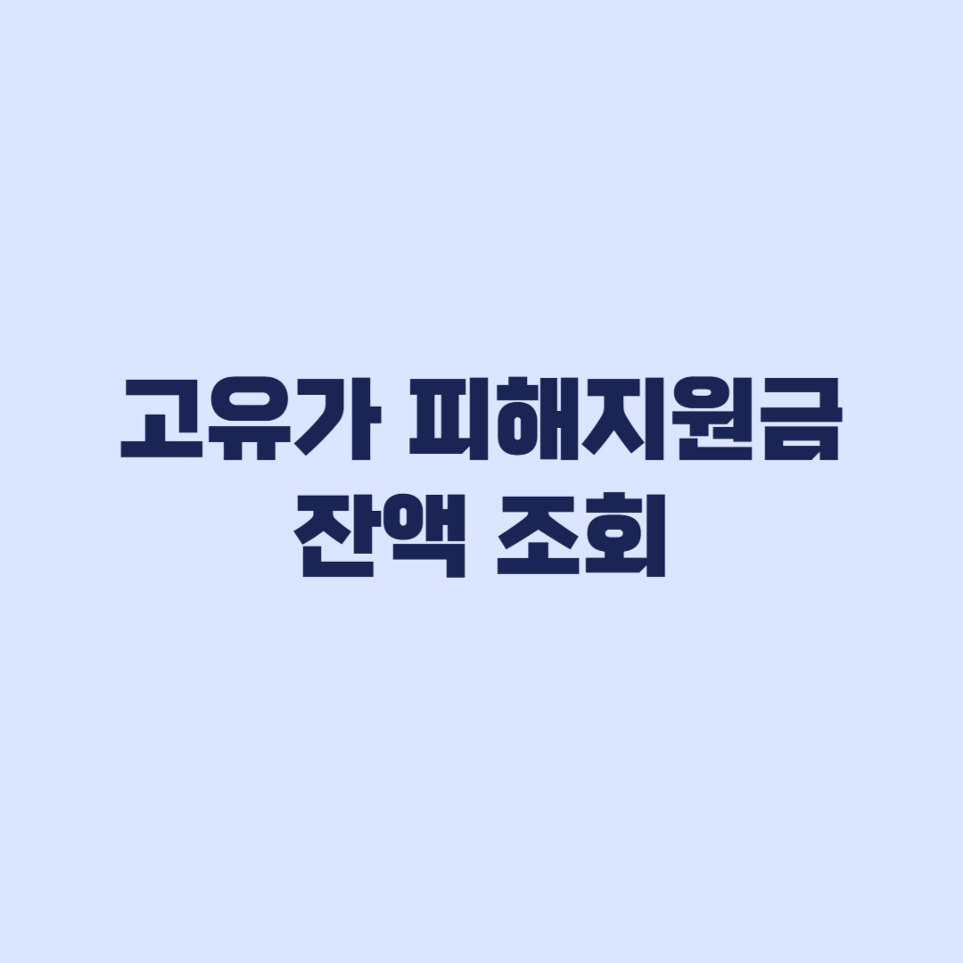 고유가 피해지원금 잔액 조회 지급수단별 확인과 사용기한