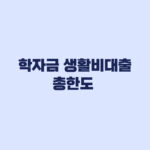 학자금 생활비대출 총한도 학제별 기준과 기존대출 제한