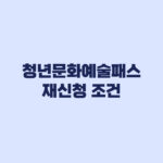 청년문화예술패스 재신청 조건 2026 추가 발급 가능 여부