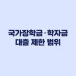 학자금 지원 제한 대학, 국가장학금 학자금대출 무엇이 제한되나