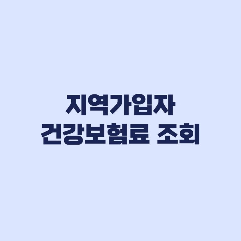 2027 지역가입자 건강보험료 소득과 재산 입력 후 공단 조회