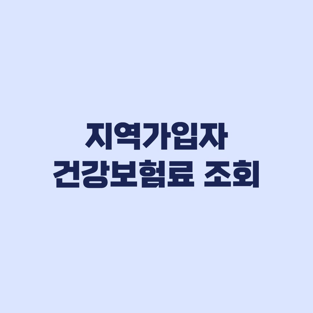 2027 지역가입자 건강보험료 소득과 재산 입력 후 공단 조회