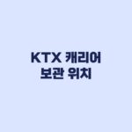KTX 캐리어 보관 위치 큰 짐 둘 곳이 열차마다 다른 이유