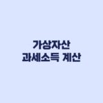 가상자산 과세소득 계산, 손익통산·250만원 공제·세율 적용 순서