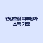 건강보험 피부양자 소득 기준과 사업소득 500만원 예외