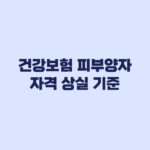 건강보험 피부양자 자격 상실 기준 사유별로 달라지는 상실일