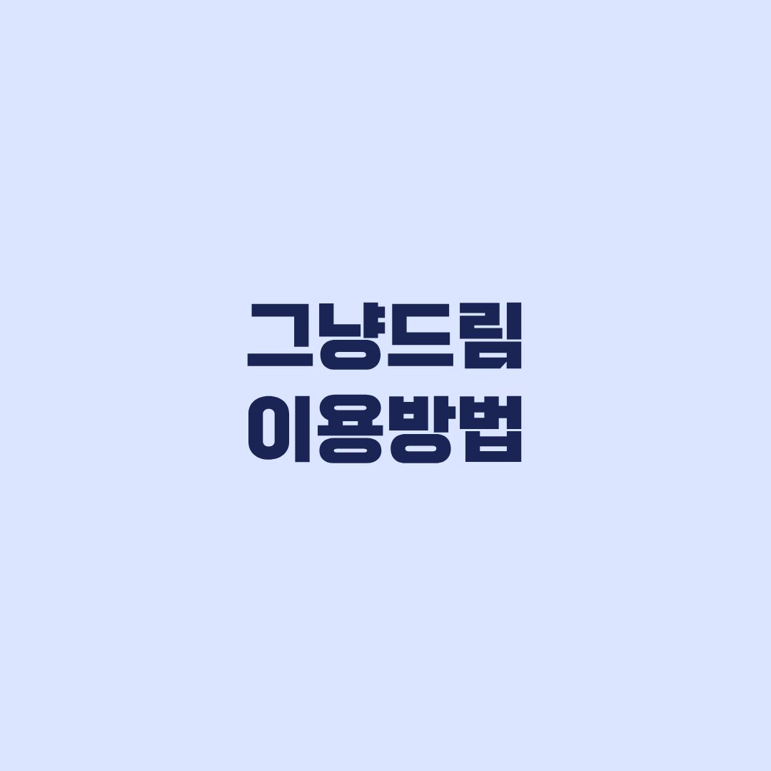 그냥드림 이용방법 소득증빙 없이 처음 이용하는 절차