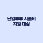 난임부부 시술비 지원 대상 금액 횟수 사실혼과 지역별 차이