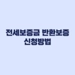 전세보증금 반환보증 신청방법 계약 절반 전 서류 준비와 접수