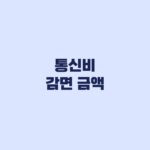 통신비 감면 금액, 대상별 최대액과 실제 할인액 계산