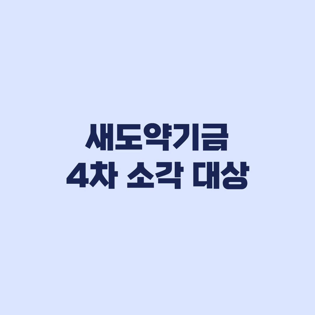 새도약기금 4차 소각 대상 조회, 내 채무 소각 여부 확인 방법