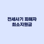 전세사기 피해자 최소지원금 신청 시점은 언제인가