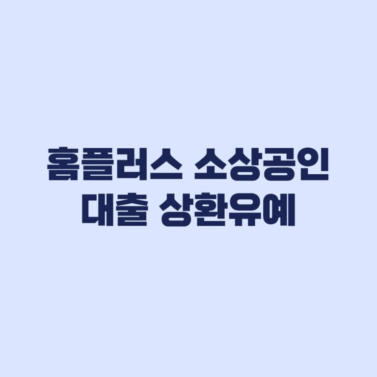 홈플러스 피해 소상공인 대출 상환유예 직접·대리대출별 신청절차